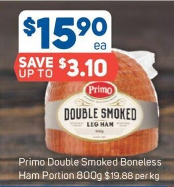 Foodland Primo Double Smoked Boneless Ham Portion 800g offer