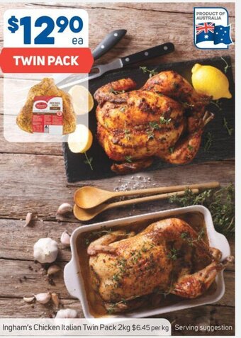 Foodland Ingham's Chicken Italian Twin Pack 2kg offer