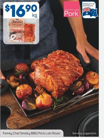 Foodland Family Chef Smoky BBQ Pork Loin Roast offer