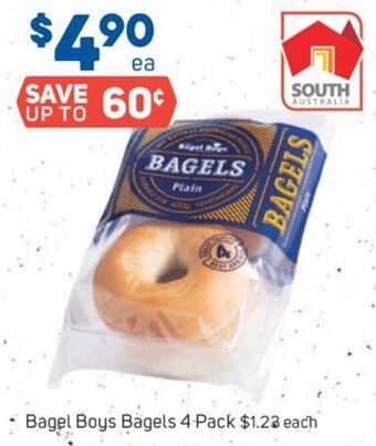 Foodland Bagel Boys Bagels 4 Pack offer