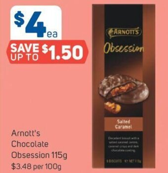 Foodland Arnott's Chocolate Obsession 115g offer