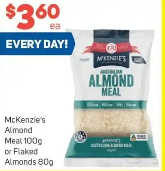 Foodland McKenzie's Almond Meal 100g or Flaked Almonds 80g offer