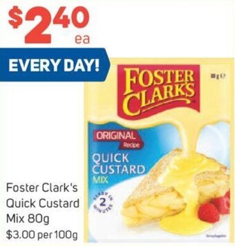 Foodland Foster Clark's Quick Custard Mix 80g offer