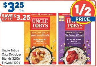 Foodland Uncle Tobys Oats Delicious Blends 320g offer