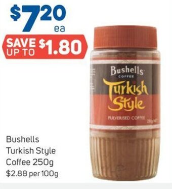 Foodland Bushells Turkish Style Coffee 250g offer
