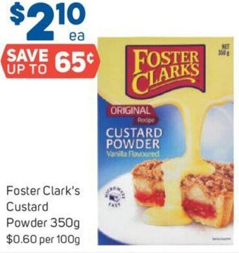 Foodland Foster Clark's Custard Powder 350g offer