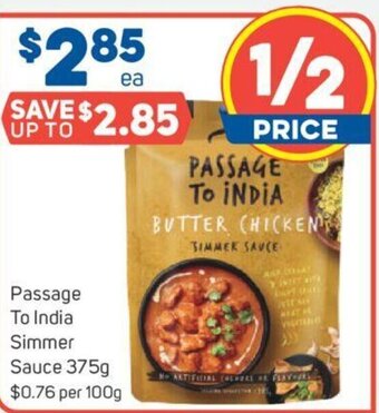 Foodland Passage To India Simmer Sauce 375g offer