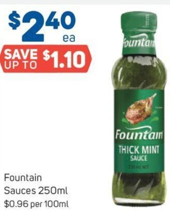 Foodland Fountain Sauces 250ml offer