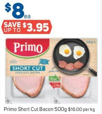 Foodland Primo Short Cut Bacon 500g offer