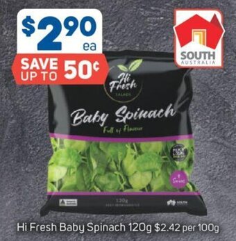 Foodland Hi Fresh Baby Spinach 120g offer
