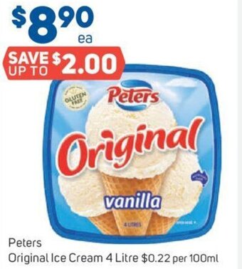 Foodland Peters Original Ice Cream 4 Litre offer