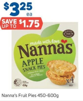 Foodland Nanna's Fruit Pies 450-600g offer