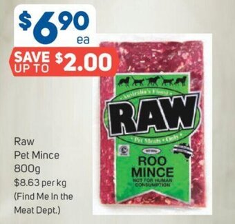 Raw Pet Mince 800g