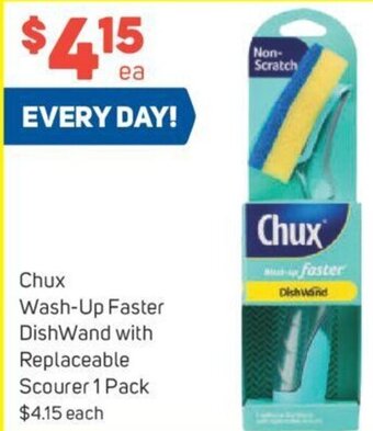 Foodland Chux Wash-Up Faster DishWand with Replaceable Scourer 1 Pack offer