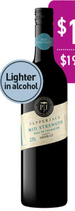 Dan Murphy's PEPPERJACK MID STRENGTH SHIRAZ offer