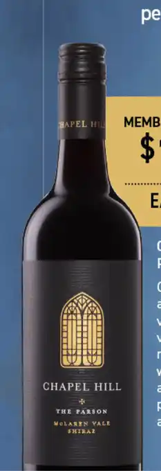 Dan Murphy's CHAPEL HILL THE PARSON SHIRAZ offer