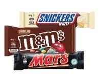 Foodworks Mars Medium Bars or M&M’s Bags 35-56g offer