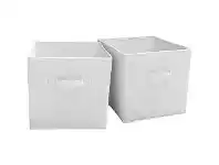 Officeworks Keji Small Collapsible Storage Cubes 2 Pack White offer