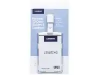 Officeworks J.Burrows ID Holder with Lanyard Portrait White offer