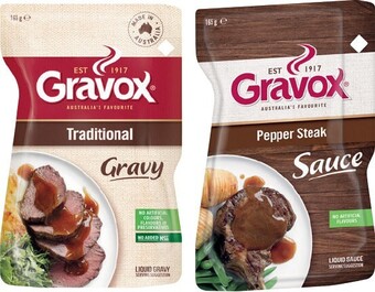 IGA Gravox gravy or sauce 165g selected varieties offer