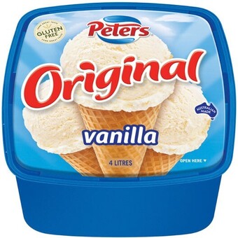 IGA Peters original ice cream 4 litre selected varieties offer