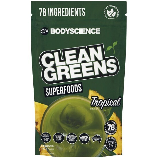 Bsc body science clean greens superfoods powder 150g offer at Woolworths