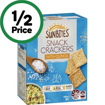 Woolworths Sunbites crackers 105-110g offer