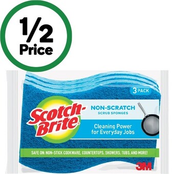 Scotch brite non scratch scrub sponge pk 3