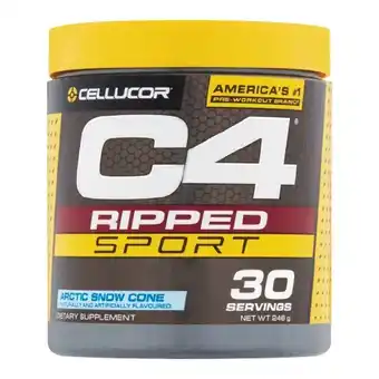 Woolworths Cellucor c4 ripped sport pre-workout 246g* offer