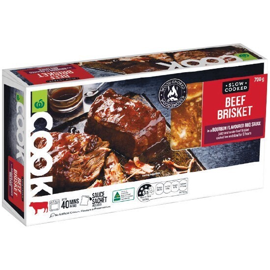 Woolworths cook slow cooked beef brisket 700g offer at Woolworths