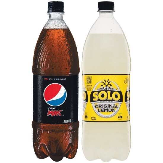 Pepsi, solo, mountain dew or schweppes lemonade soft drink varieties 1. ...