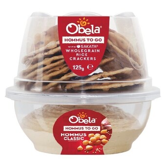 Obela hommus 3 x 60g or obela grab & go 95-125g