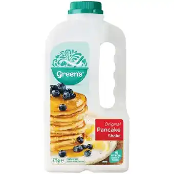 Woolworths Green’s pancake mix shakers 300-375g offer