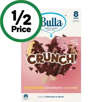 Woolworths Bulla everyday or variety multipacks pk 8-14 – from the freezer offer