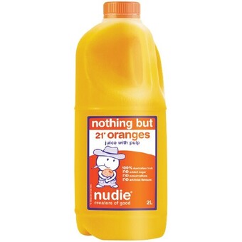 Woolworths Nudie orange juice 2 litre – from the fridge offer