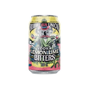 Woolworths Brookvale union lemon lime & bitters vodka cans 24x330ml offer