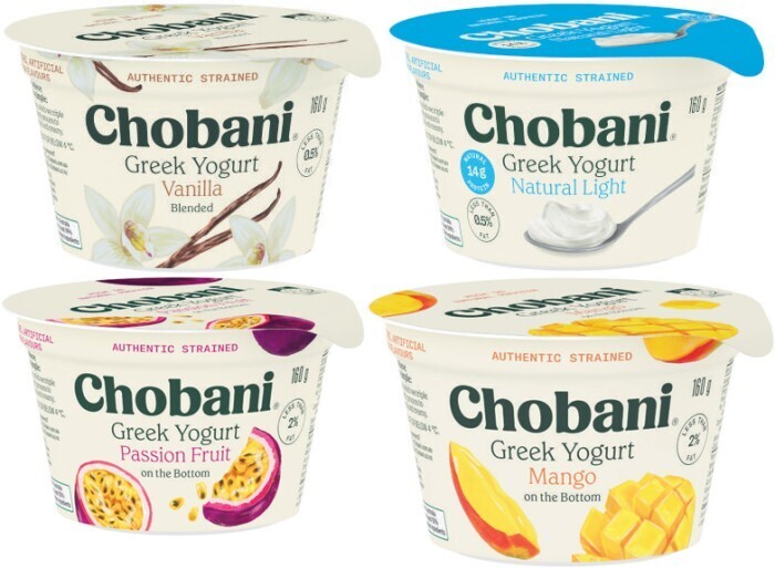 Chobani greek yogurt 160g offer at Coles