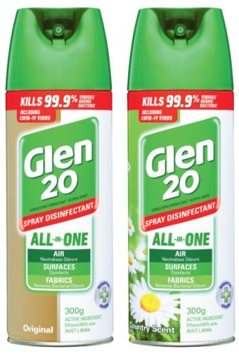 Coles Glen 20 disinfectant spray 300g offer