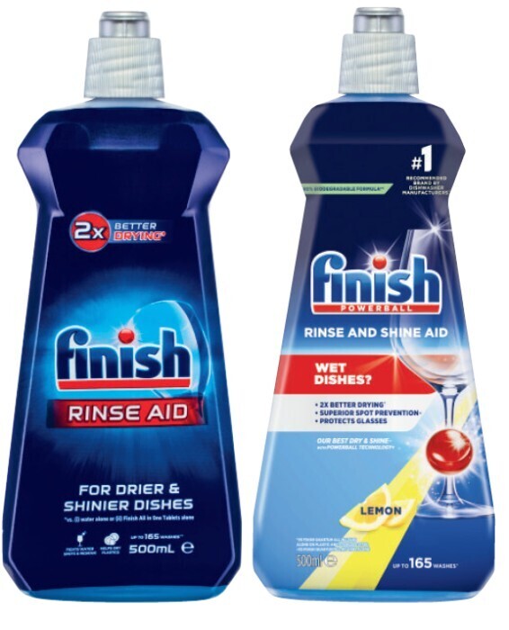 Finish rinse aid 500ml offer at Coles