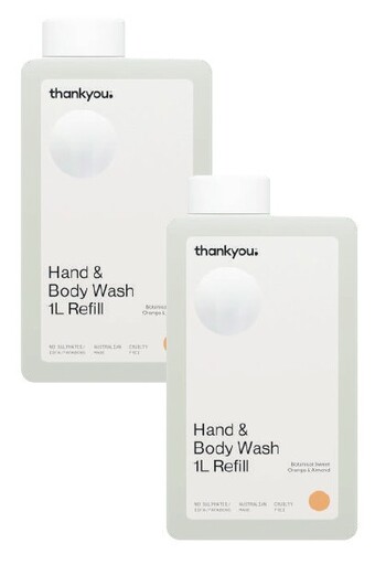 Coles Thankyou hand & body wash refill 1 litre offer