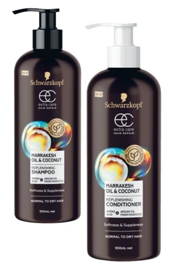 Coles Schwarzkopf extra care shampoo or conditioner 950ml offer