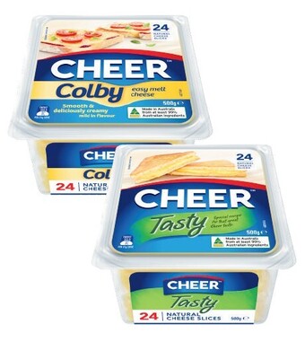 Coles Cheer cheese slices 500g offer