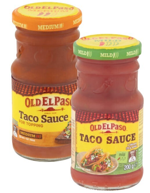 Old el paso taco sauce 200g offer at Coles