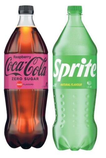 Coles Coca-cola, sprite or fanta soft drink 1.25 litre offer