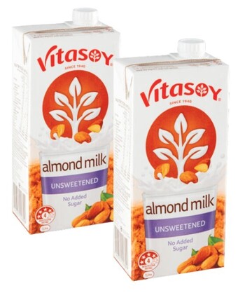 Coles Vitasoy unsweetened almond milk 1 litre offer