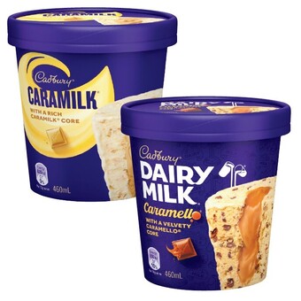 Coles Cadbury dairy milk ice cream tub 460ml offer