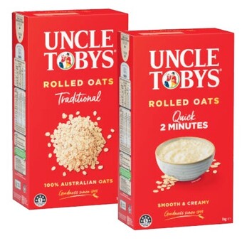 Coles Uncle tobys oats 1kg offer