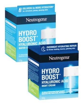 Coles Neutrogena hydro boost hyaluronic acid day or night gel 50g offer