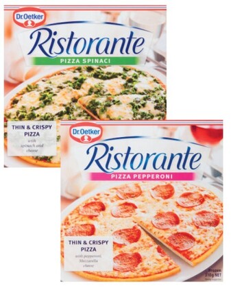 Coles Dr. oetker ristorante pizza 310g-390g offer