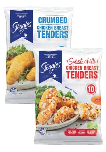 Coles Steggles chicken tenders 1kg offer